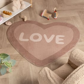 Wasbaar kindervloerkleed - Lexi Heart Roze