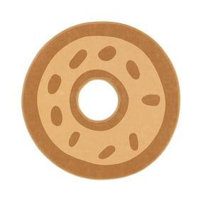 Wasbaar kindervloerkleed - Lexi Donut Bruin - product