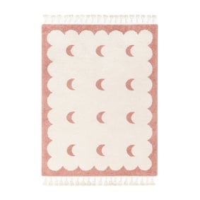 Wasbaar kindervloerkleed - Moos Moon Roze  - product