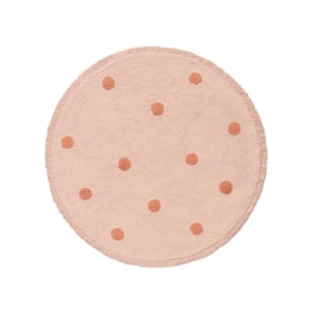 Rond Vloerkleed Kinderkamer - Lou Dots Roze  - product