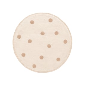 Rond Vloerkleed Kinderkamer - Lou Dots Taupe - sfeer