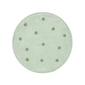 Rond Vloerkleed Kinderkamer - Lou Dots Groen  - product