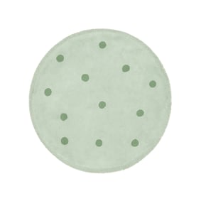 Rond Vloerkleed Kinderkamer - Lou Dots Groen - sfeer