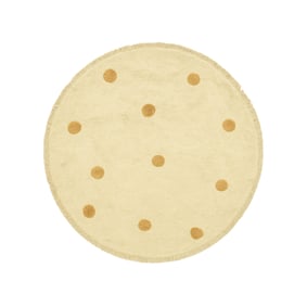 Rond Vloerkleed Kinderkamer - Lou Dots Geel - sfeer