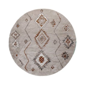 Rond Berber vloerkleed - Blend Aztec Beige - product