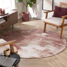 Rond abstract vloerkleed - Candice Roze