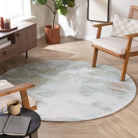 Rond abstract vloerkleed - Candice Mint