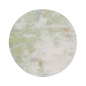 Rond abstract vloerkleed - Candice Mint - product