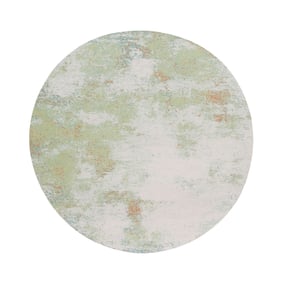 Rond abstract vloerkleed - Candice Mint - sfeer