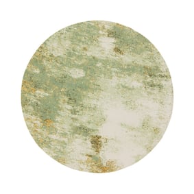 Rond abstract vloerkleed - Candice Groen - product