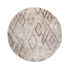 Berber vloerkleed rond - Blend Diamond Beige - sfeer