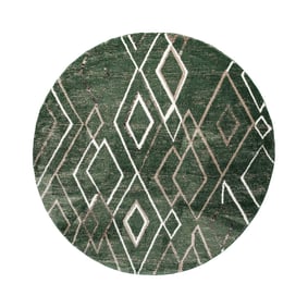 Rond Berber vloerkleed - Blend Diamond Groen - product