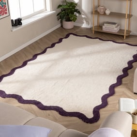 Wasbaar vloerkleed - Hazy Paars/Creme