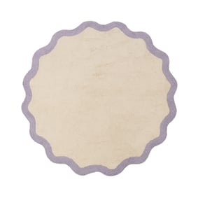 Rond Wasbaar vloerkleed - Hazy Lila/Creme - sfeer
