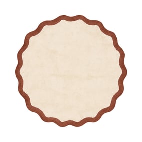 Rond Wasbaar vloerkleed - Hazy Bruin/Creme - product