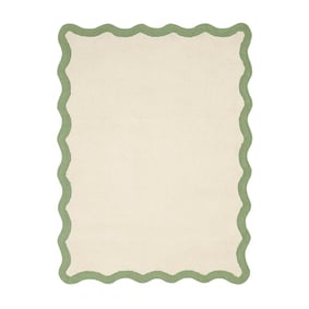 Wasbaar vloerkleed - Hazy Groen/Creme - product