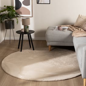 Rond laagpolig vloerkleed - Cozy Beige 