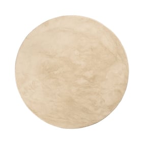 Rond laagpolig vloerkleed - Cozy Beige  - product