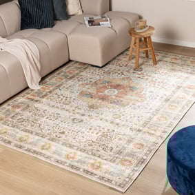 Binnen- en buitenkleed - Kairo Medaillon Creme/Meerkleurig 