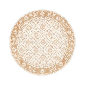 Rond Vloerkleed Bloemen - Celine Terracotta - product