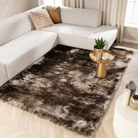 Hoogpolig vloerkleed - Glorious Zilver/Grijs