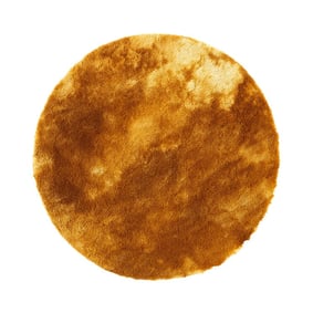 Rond hoogpolig vloerkleed - Glorious Goud/Geel - product