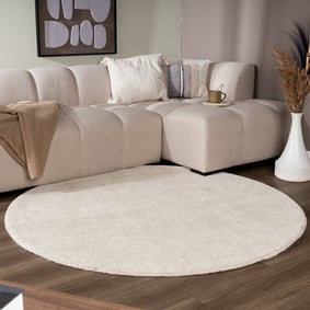 Rond Berber vloerkleed - Aicha Beige