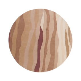 Rond wollen vloerkleed - Liora Roze - sfeer