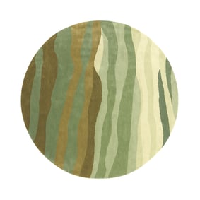 Rond wollen vloerkleed - Liora Groen - sfeer