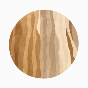 Rond wollen vloerkleed - Liora Bruin - product