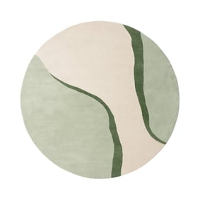 Rond wollen vloerkleed - Vienna Groen - sfeer