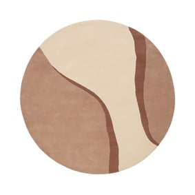 Rond wollen vloerkleed - Vienna Roze - sfeer