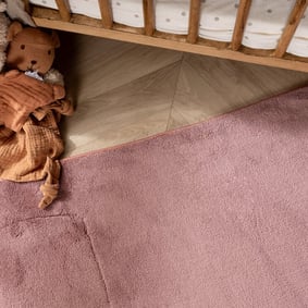 Wasbaar kindervloerkleed - Coco Auto Donkerroze - product