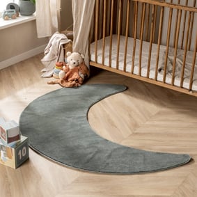 Wasbaar kindervloerkleed - Coco Maan Donkergroen