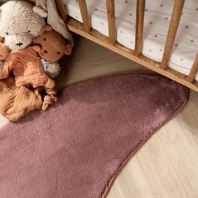 Wasbaar kindervloerkleed - Coco Maan Donkerroze - product