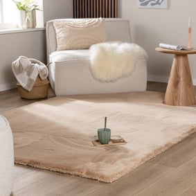 Zacht Hoogpolig vloerkleed - Comfy Supreme Beige
