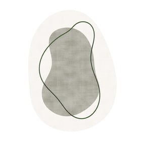 Organisch vloerkleed - Elyra Beige/Groen - product