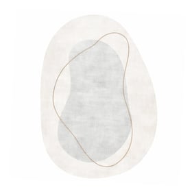 Organisch vloerkleed - Elyra Grijs/Beige - product