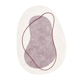 Organisch vloerkleed - Elyra Beige/Rood - product