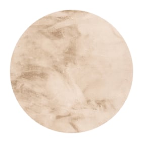 Rond Hoogpolig vloerkleed - Comfy Supreme Beige - sfeer