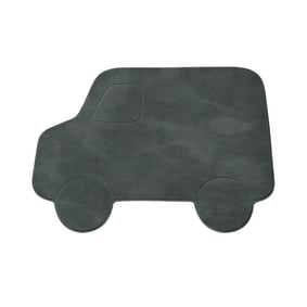 Wasbaar kindervloerkleed - Coco Auto Donkergroen - product