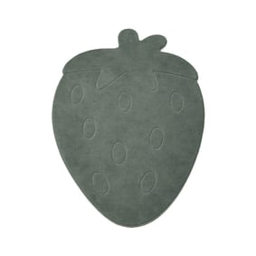 Wasbaar kindervloerkleed - Coco Aardbei Donkergroen - product