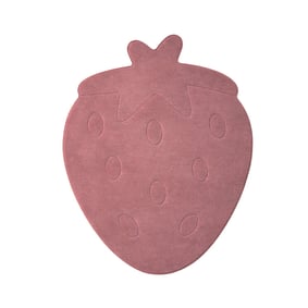 Wasbaar kindervloerkleed - Coco Aardbei Donkerroze - product