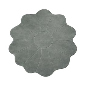 Wasbaar kindervloerkleed - Coco Bloem Donkergroen - product