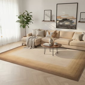 Modern vloerkleed - Clarke Border Geel