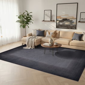 Modern vloerkleed - Clarke Border Antraciet