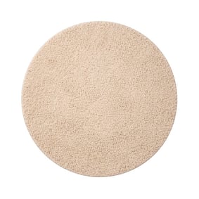 Rond fluffy vloerkleed - Bobby Beige - product