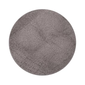 Rond fluffy vloerkleed - Bobby Grijs - product