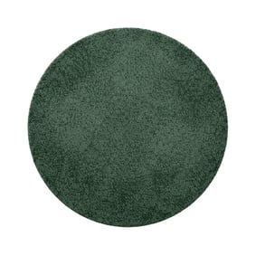 Rond fluffy vloerkleed - Bobby Groen - product