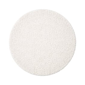 Rond fluffy vloerkleed - Bobby Wit - product